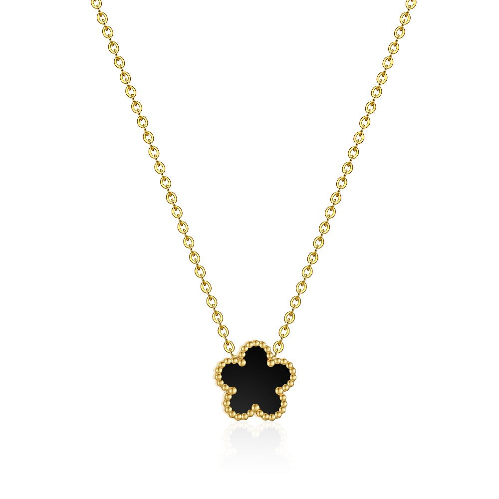 18K Gold Plated Clover Necklace for Women, Four Leaf Flower Lucky 4 Leaf Necklace Pendant Dainty Jewelry Gift for Women