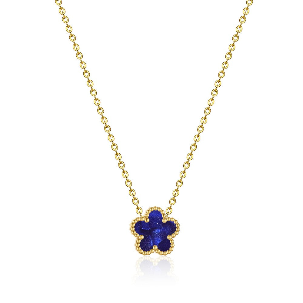 18K Gold Plated Clover Necklace for Women, Four Leaf Flower Lucky 4 Leaf Necklace Pendant Dainty Jewelry Gift for Women