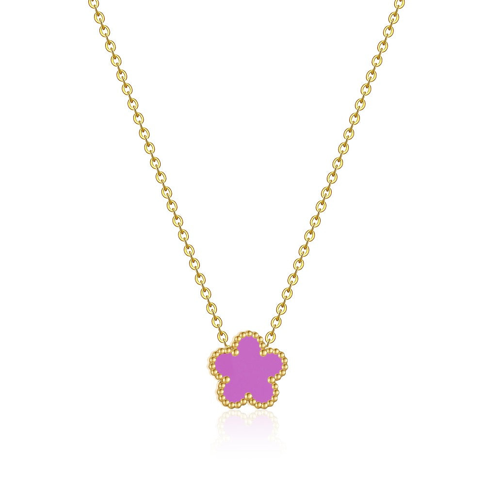 18K Gold Plated Clover Necklace for Women, Four Leaf Flower Lucky 4 Leaf Necklace Pendant Dainty Jewelry Gift for Women