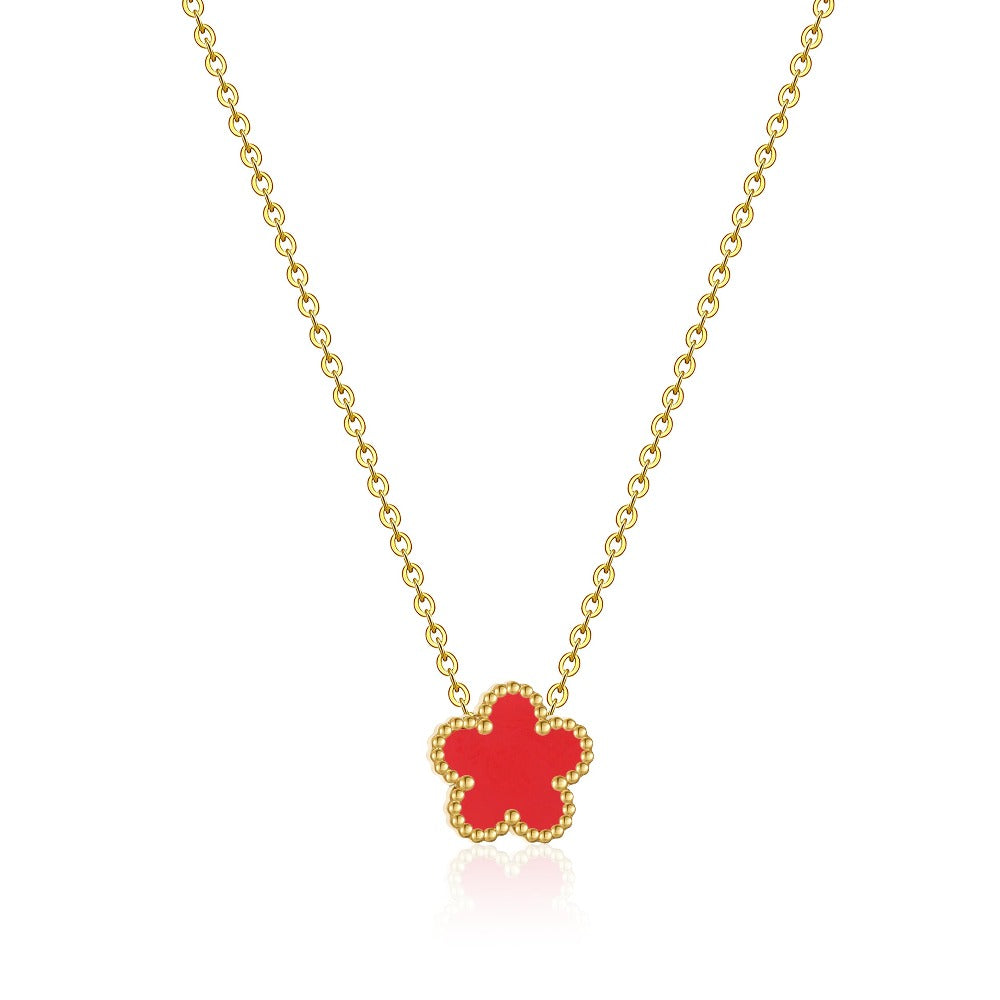 18K Gold Plated Clover Necklace for Women, Four Leaf Flower Lucky 4 Leaf Necklace Pendant Dainty Jewelry Gift for Women