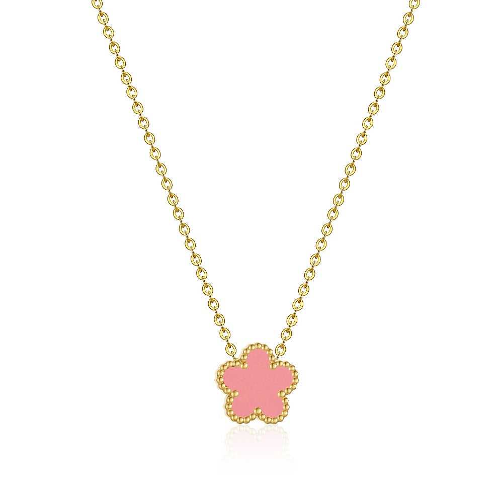 18K Gold Plated Clover Necklace for Women, Four Leaf Flower Lucky 4 Leaf Necklace Pendant Dainty Jewelry Gift for Women