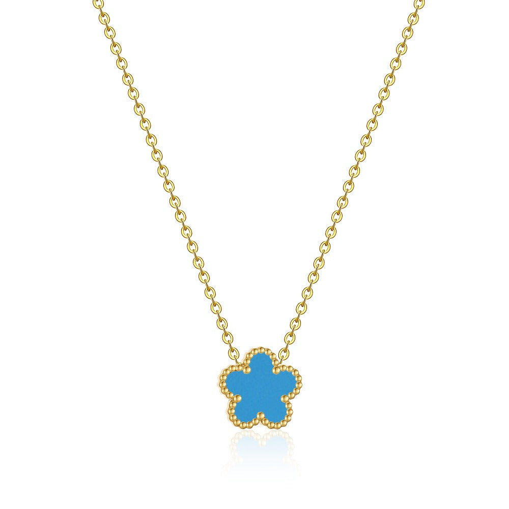 18K Gold Plated Clover Necklace for Women, Four Leaf Flower Lucky 4 Leaf Necklace Pendant Dainty Jewelry Gift for Women
