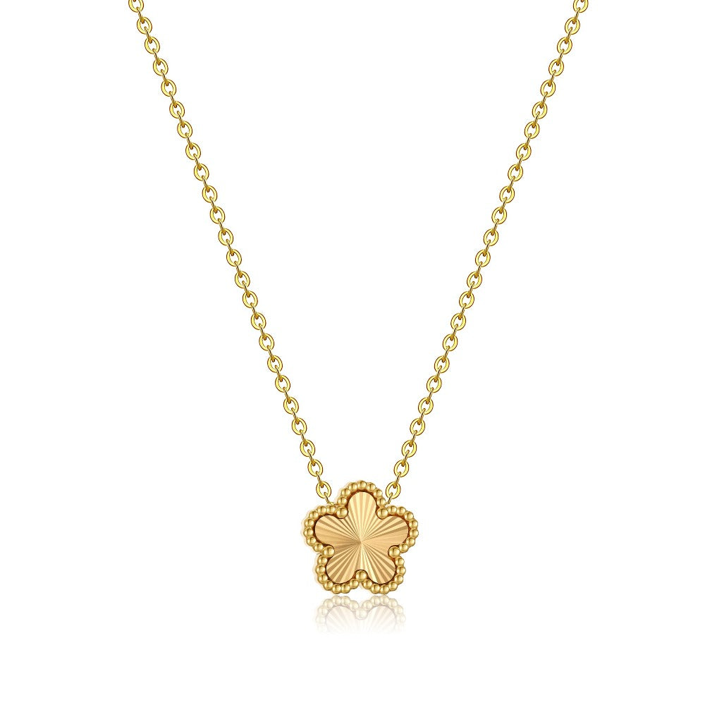18K Gold Plated Clover Necklace for Women, Four Leaf Flower Lucky 4 Leaf Necklace Pendant Dainty Jewelry Gift for Women