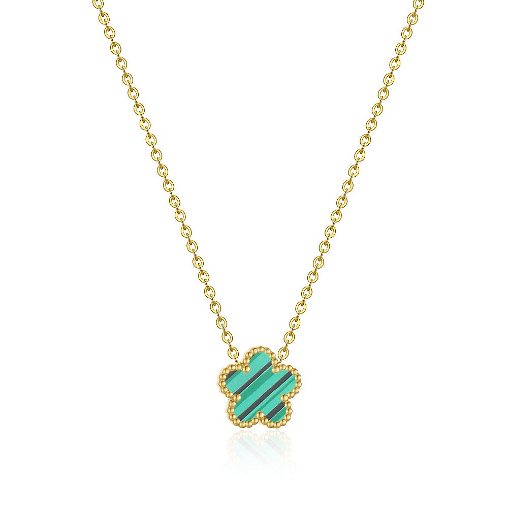 18K Gold Plated Clover Necklace for Women, Four Leaf Flower Lucky 4 Leaf Necklace Pendant Dainty Jewelry Gift for Women
