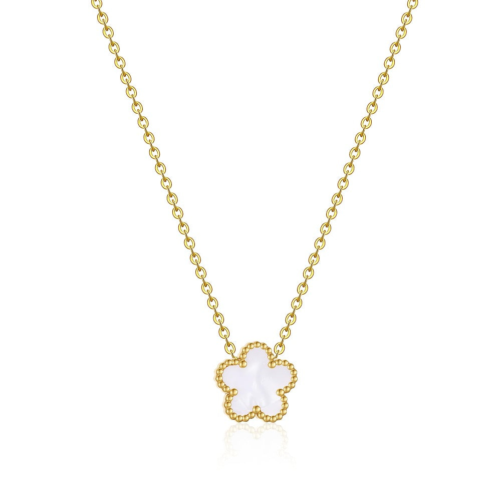 18K Gold Plated Clover Necklace for Women, Four Leaf Flower Lucky 4 Leaf Necklace Pendant Dainty Jewelry Gift for Women