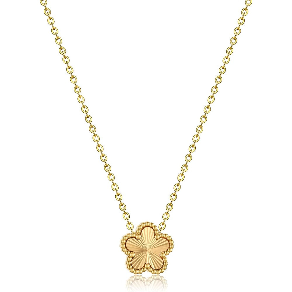 18K Gold Plated Clover Necklace for Women, Four Leaf Flower Lucky 4 Leaf Necklace Pendant Dainty Jewelry Gift for Women